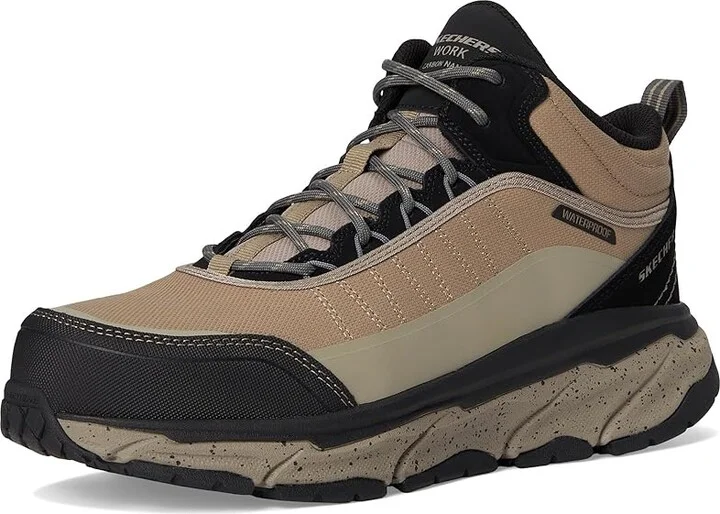 SKECHERS Work D'Lux Journey SR - Terrain - Guard Comp Toe Men's Work Boots Beige : 11 D - Medium, Leather/Rubber - Image 5