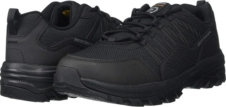 SKECHERS Work Fannter Men's Shoes Black : 11 D - Medium, Synthetic/Leather