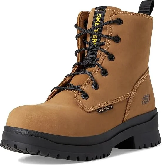 SKECHERS Work Foxgrove Comp Toe Women's Work Boots Chestnut : 11 M, Leather - Image 5