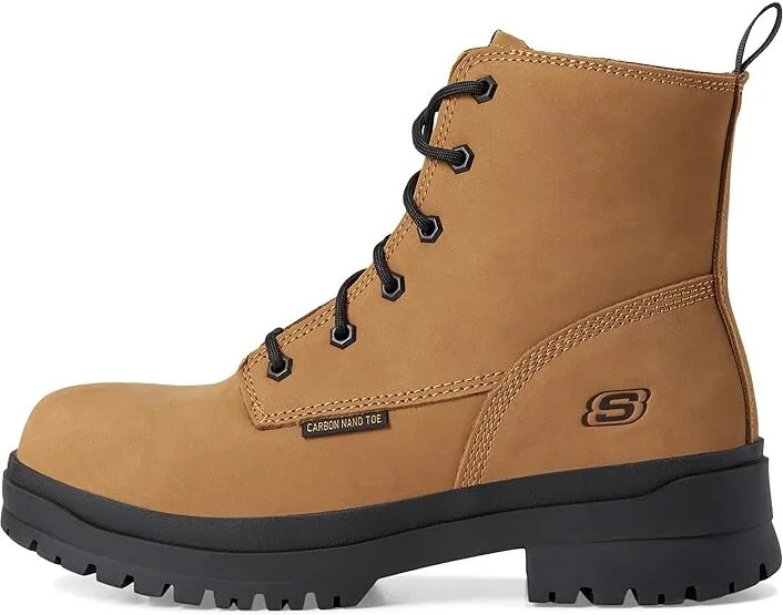 SKECHERS Work Foxgrove Comp Toe Women's Work Boots Chestnut : 11 M, Leather - Image 6