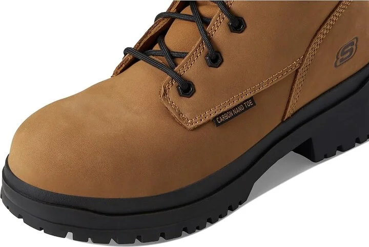 SKECHERS Work Foxgrove Comp Toe Women's Work Boots Chestnut : 11 M, Leather - Image 7