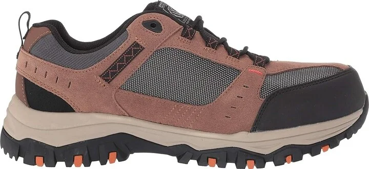 SKECHERS Work Greetah Comp Toe Men's Shoes Brown/Black : 10 D - Medium, Suede - Image 8