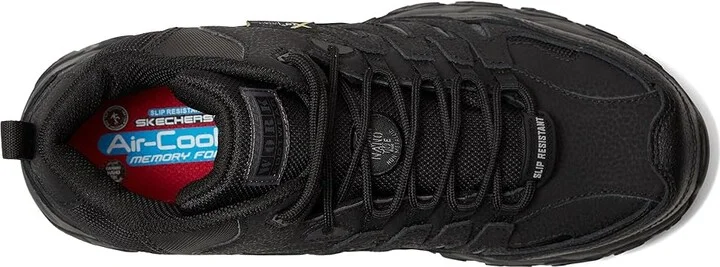 SKECHERS Work Holdredge - Comp Toe Internal Met Guard Men's Work Boots Black : 10 D - Medium, Leather - Image 2