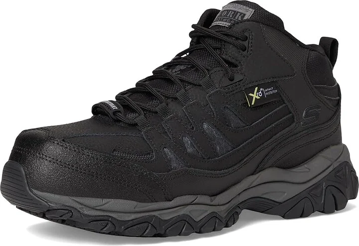 SKECHERS Work Holdredge - Comp Toe Internal Met Guard Men's Work Boots Black : 10 D - Medium, Leather - Image 5