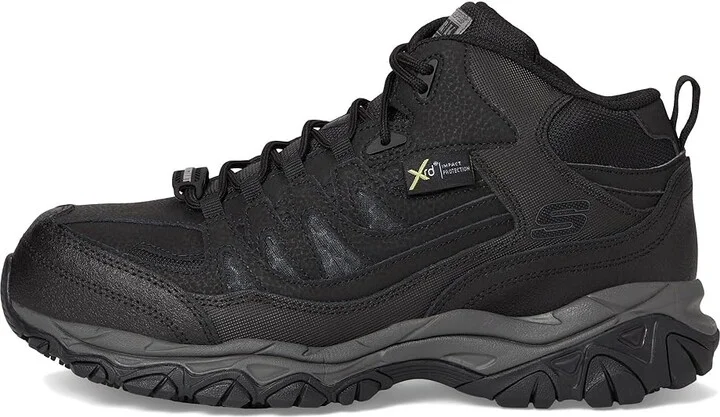 SKECHERS Work Holdredge - Comp Toe Internal Met Guard Men's Work Boots Black : 10 D - Medium, Leather - Image 6