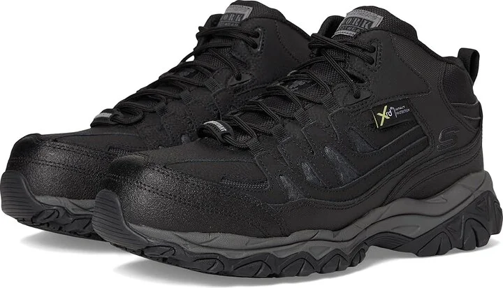 SKECHERS Work Holdredge - Comp Toe Internal Met Guard Men's Work Boots Black : 10 D - Medium, Leather