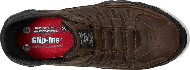 SKECHERS Work Holdredge - Ryker Comp Toe Men's Work Boots Brown : 7 E - Wide, Leather - Image 2