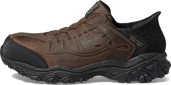 SKECHERS Work Holdredge - Ryker Comp Toe Men's Work Boots Brown : 7 E - Wide, Leather - Image 6