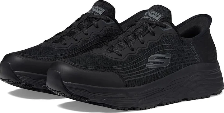 SKECHERS Work Max Cushioning Elite SR - Remma Men's Work Lace-up Boots Black : 7.5 D - Medium, Rubber
