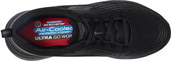 SKECHERS Work Max Cushioning Elite SR Women's Shoes Black : 5.5 C - Wide, Textile/Synthetic - Image 3