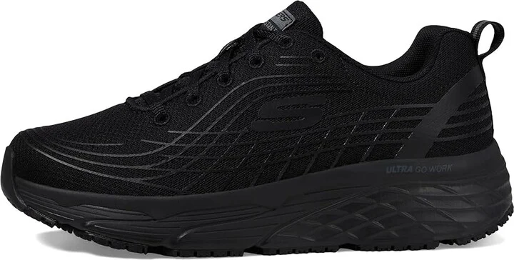 SKECHERS Work Max Cushioning Elite SR Women's Shoes Black : 5.5 C - Wide, Textile/Synthetic - Image 7
