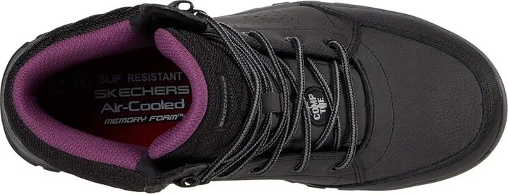 SKECHERS Work Mccoll Comp Toe Women's Shoes Black : 8 B - Medium, Leather - Image 3