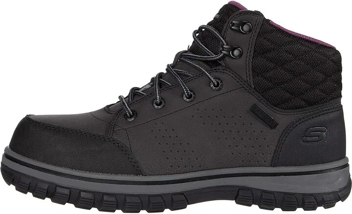 SKECHERS Work Mccoll Comp Toe Women's Shoes Black : 8 B - Medium, Leather - Image 7