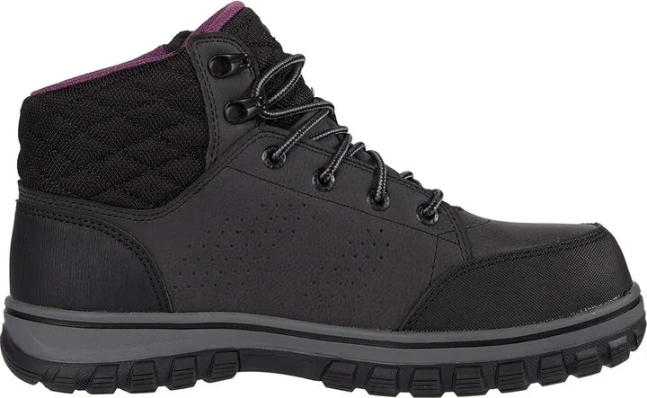 SKECHERS Work Mccoll Comp Toe Women's Shoes Black : 8 B - Medium, Leather - Image 8