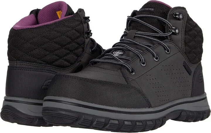 SKECHERS Work Mccoll Comp Toe Women's Shoes Black : 8 B - Medium, Leather