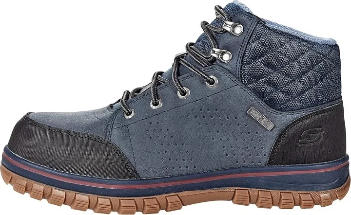SKECHERS Work Mccoll Comp Toe Women's Shoes Navy/Black : 7 B - Medium, Leather - Image 6