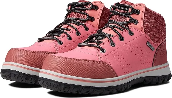 SKECHERS Work Mccoll Comp Toe Women's Shoes Pink : 7 B - Medium, Leather