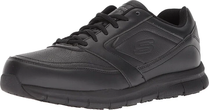 SKECHERS Work Nampa Men's Lace up casual Shoes Black : 7 D - Medium, Synthetic - Image 2