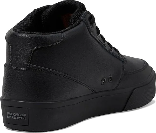 SKECHERS Work Poppy SR Men's Shoes Black : 9.5 D - Medium, Leather - Image 4