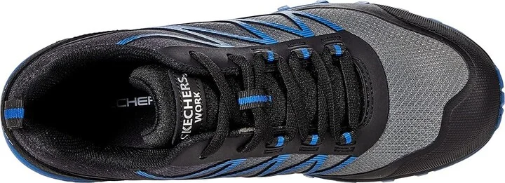 SKECHERS Work Puxal ESD Composite Toe Men's Shoes Black/Blue : 10 D - Medium, Synthetic/Leather - Image 2