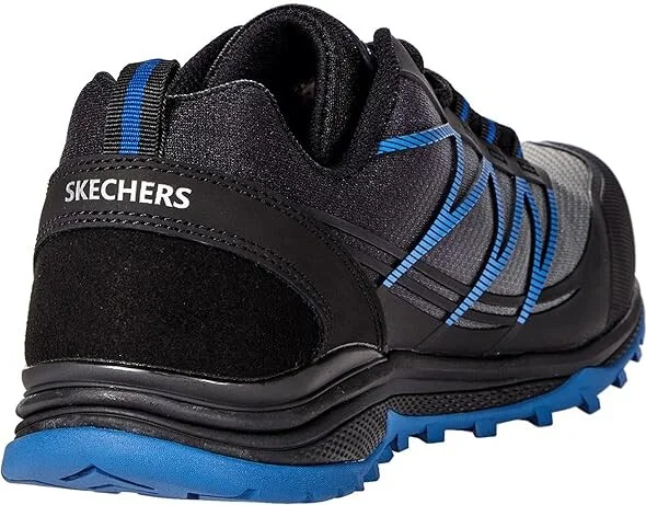 SKECHERS Work Puxal ESD Composite Toe Men's Shoes Black/Blue : 10 D - Medium, Synthetic/Leather - Image 4