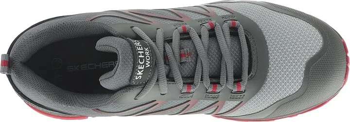 SKECHERS Work Puxal ESD Composite Toe Men's Shoes Gray/Red : 11 D - Medium, Synthetic/Leather - Image 2