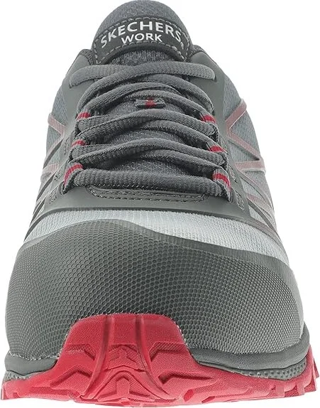 SKECHERS Work Puxal ESD Composite Toe Men's Shoes Gray/Red : 11 D - Medium, Synthetic/Leather - Image 5
