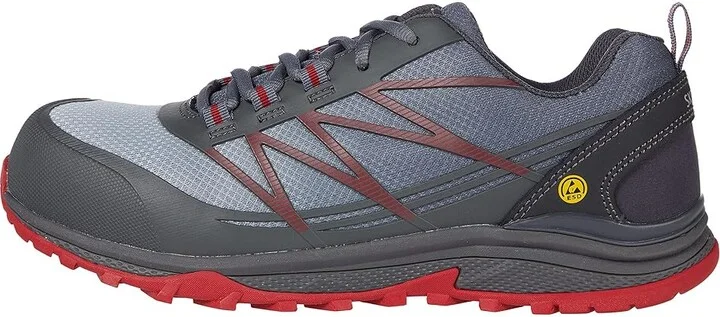 SKECHERS Work Puxal ESD Composite Toe Men's Shoes Gray/Red : 11 D - Medium, Synthetic/Leather - Image 6