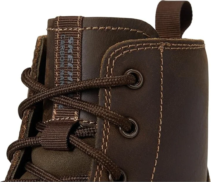 SKECHERS Work Rotund - Finnen Carbon Nano Comp Toe Women's Boots Brown : 7 B - Medium, Synthetic - Image 7