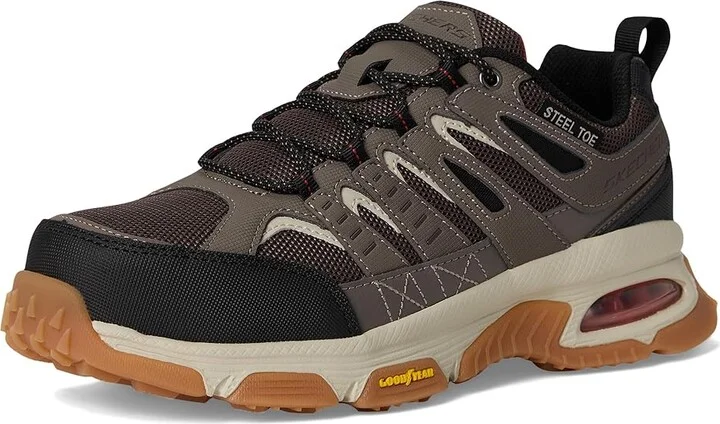 SKECHERS Work Skech-Air Envoy ST - Arcket Men's Shoes Taupe/Black : 7 D - Medium, Textile/Rubber/Leather - Image 5
