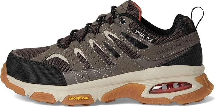 SKECHERS Work Skech-Air Envoy ST - Arcket Men's Shoes Taupe/Black : 7 D - Medium, Textile/Rubber/Leather - Image 6