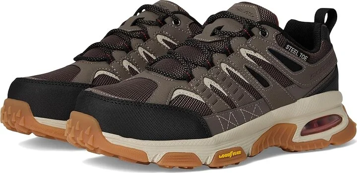 SKECHERS Work Skech-Air Envoy ST - Arcket Men's Shoes Taupe/Black : 7 D - Medium, Textile/Rubber/Leather
