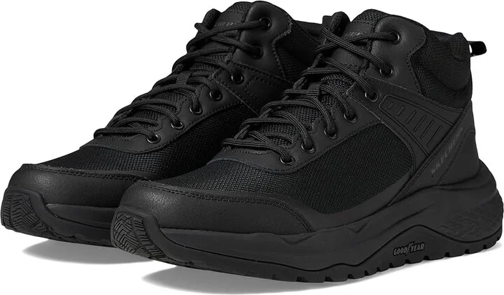 SKECHERS Work Street Treader - Scorron Men's Work Lace-up Boots Black : 11 D - Medium, Leather/Synthetic
