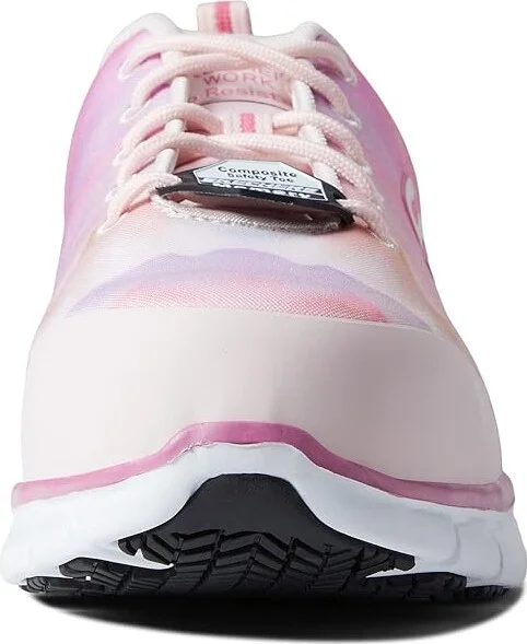SKECHERS Work Sure Track Comp Toe Women's Shoes Pink/Multi : 7 B - Medium, Textile/Synthetic - Image 5