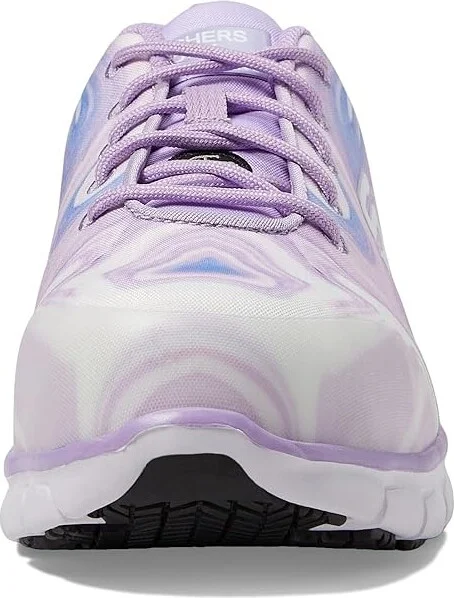SKECHERS Work Sure Track Comp Toe Women's Shoes Purple/White : 7 B - Medium, Textile/Synthetic - Image 5
