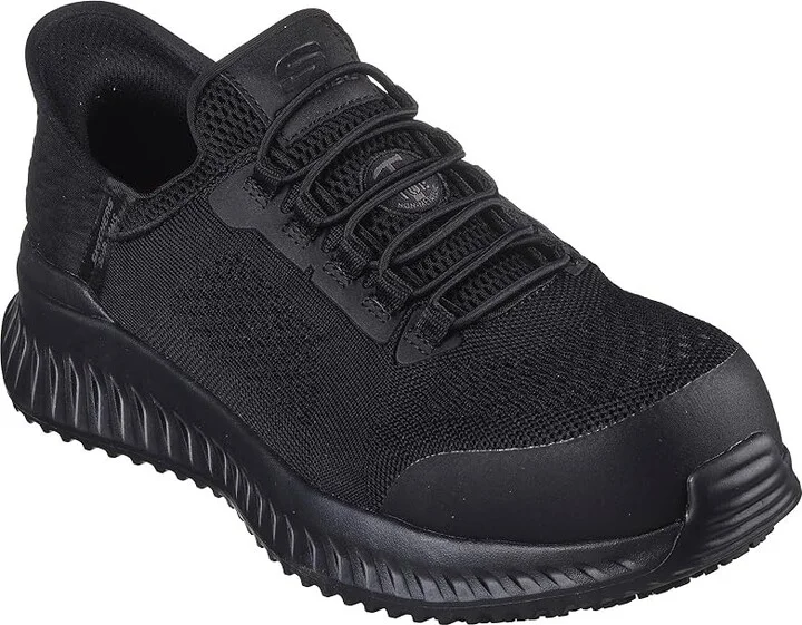 SKECHERS Work Tilido - Fletchit Comp Toe Men's Work Boots Black 2 : 9 D - Medium, Leather