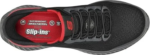 SKECHERS Work Tilido - Fletchit Comp Toe Men's Work Boots Black : 8 D - Medium, Leather - Image 2