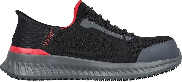 SKECHERS Work Tilido - Fletchit Comp Toe Men's Work Boots Black : 8 D - Medium, Leather - Image 4