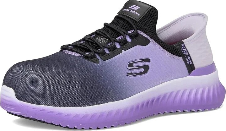 SKECHERS Work Tilido - Ombray Comp Toe Women's Work Boots Black/Purple : 11 C - Medium, Synthetic/Textile - Image 5