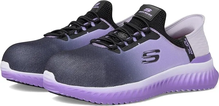 SKECHERS Work Tilido - Ombray Comp Toe Women's Work Boots Black/Purple : 11 C - Medium, Synthetic/Textile
