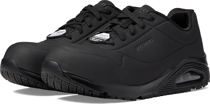 SKECHERS Work Uno SR - Deloney Comp Toe Women's Shoes Black : 9.5 B - Medium, Synthetic