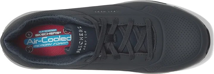 SKECHERS Work Uno SR - Doltin Comp Toe Men's Shoes Navy/Gray : 11 D - Medium, Synthetic - Image 2