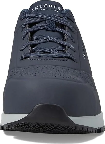 SKECHERS Work Uno SR - Doltin Comp Toe Men's Shoes Navy/Gray : 11 D - Medium, Synthetic - Image 5