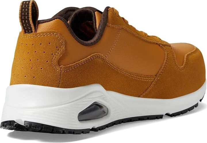 SKECHERS Work Uno SR - Kolen Comp Toe Men's Shoes Wheat : 9 D - Medium, Leather/Suede - Image 4