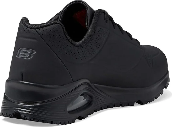 SKECHERS Work Uno SR - Sutal Men's Shoes Black : 7.5 D - Medium, Leather/Synthetic - Image 4