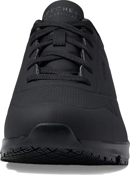 SKECHERS Work Uno SR - Sutal Men's Shoes Black : 7.5 D - Medium, Leather/Synthetic - Image 5