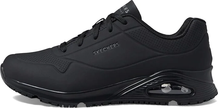 SKECHERS Work Uno SR - Sutal Men's Shoes Black : 7.5 D - Medium, Leather/Synthetic - Image 6