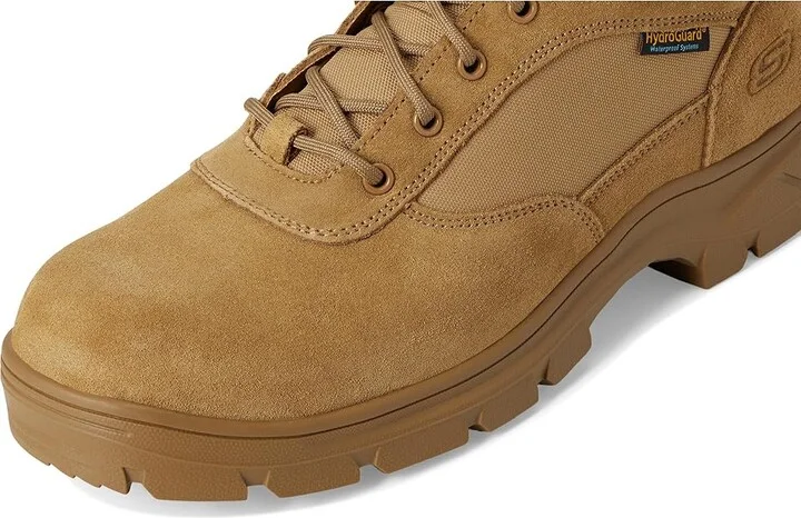 SKECHERS Work Wascana - Baylan Comp Toe Boots Men's Work Boots Camel : 7 D - Medium, Suede - Image 2