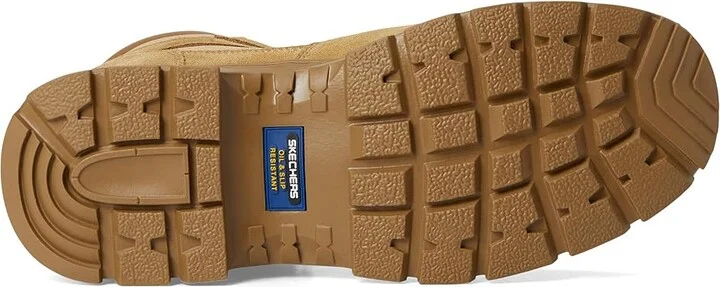 SKECHERS Work Wascana - Baylan Comp Toe Boots Men's Work Boots Camel : 7 D - Medium, Suede - Image 3
