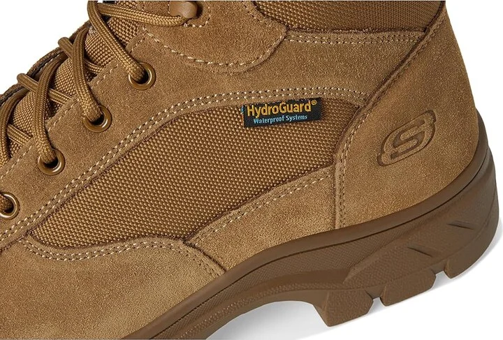 SKECHERS Work Wascana - Baylan Comp Toe Boots Men's Work Boots Coyote : 11 D - Medium, Suede - Image 7